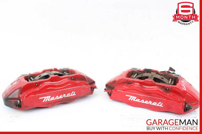 14-17 Maserati Ghibli Front Right & Left Brembo Brake Calipers Set of 2 Pc Red
