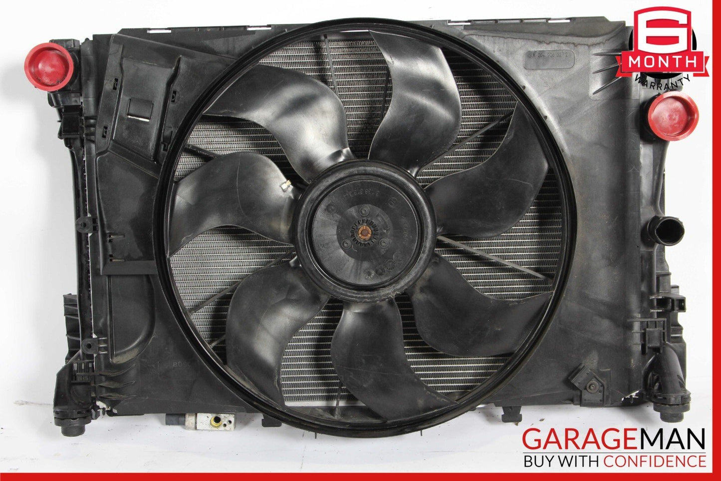 08-18 Mercedes SLK350 C250 Engine Cooling Fan Shroud Motor A/C AC Condenser Assy
