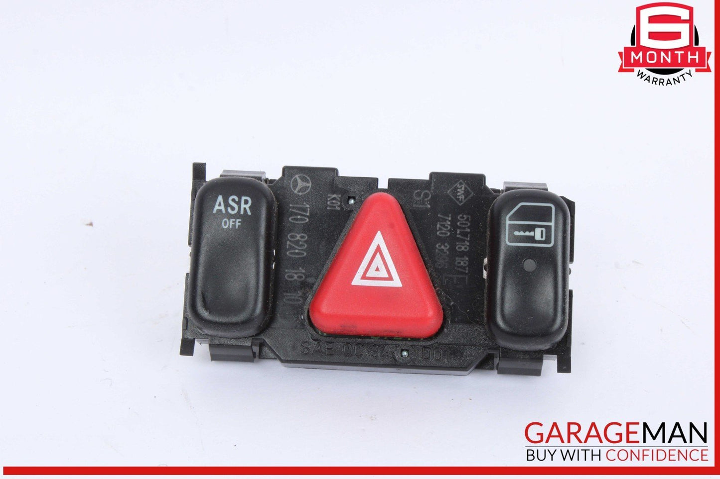 97-04 Mercedes R170 SLK230 Kompressor Dash Hazard Light Door Lock Switch OEM