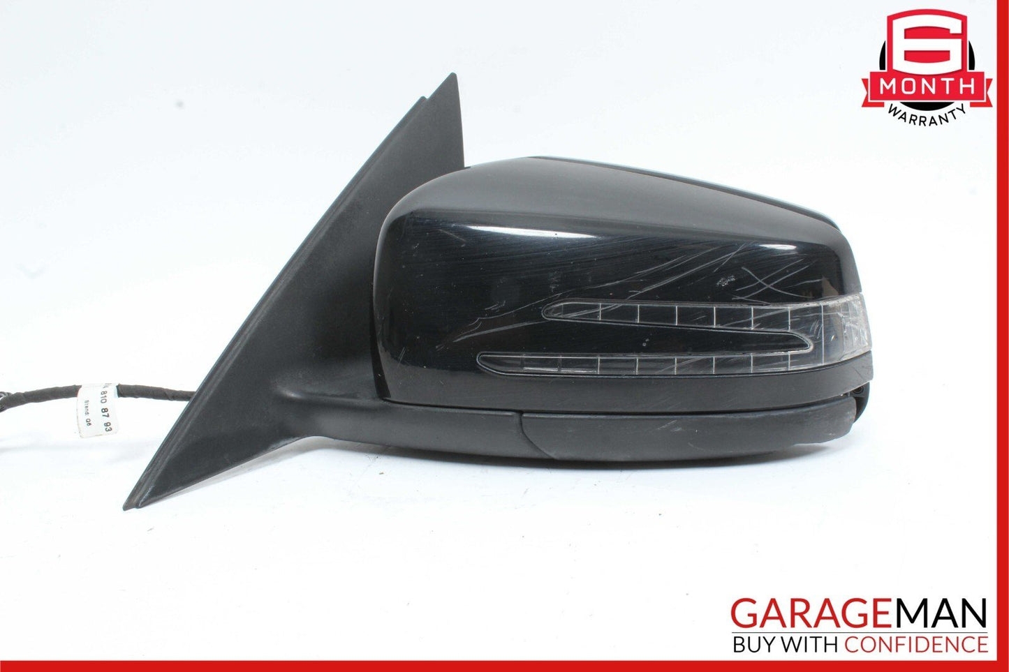 12-14 Mercedes W204 C250 C350 Front Left Side Mirror Rear View Door Black OEM