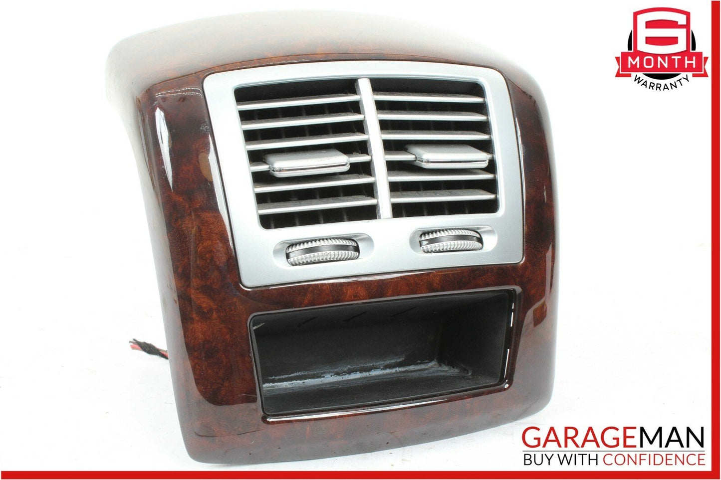07-13 Mercedes W221 S550 S400 Rear Center Console A/C Air Vent Trim Panel Wood