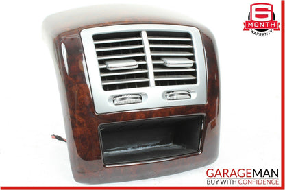 07-13 Mercedes W221 S550 S400 Rear Center Console A/C Air Vent Trim Panel Wood
