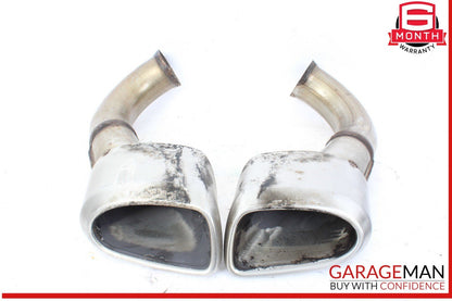 08-10 Porsche Cayenne 957 Rear Left and Right Side Exhaust Tail Pipe Tip OEM