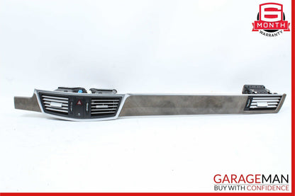 10-13 Mercedes W212 E350 Center Dash A/C Air Vent Hazard Light Trim Assembly OEM