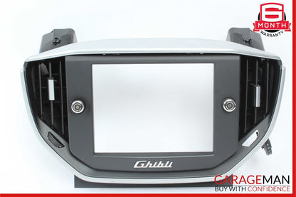 14-17 Maserati Ghibli Center Dash Display Bezel Frame Air Vent Grille Trim Cover