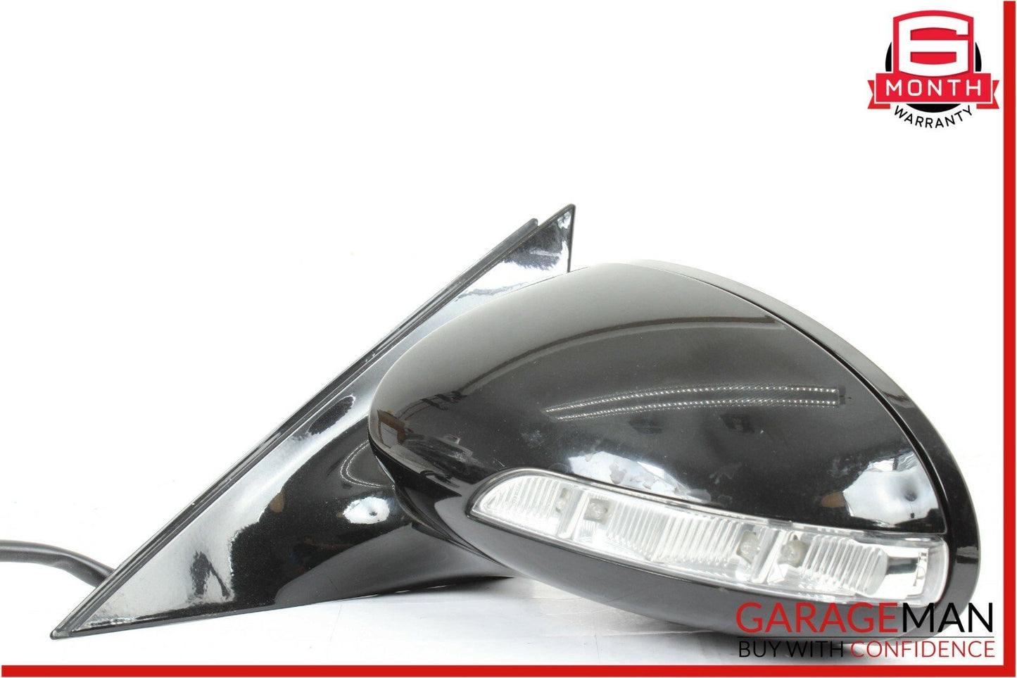 07-09 Mercedes W221 S550 Front Left Side Mirror Rear View Door Obsidian Black