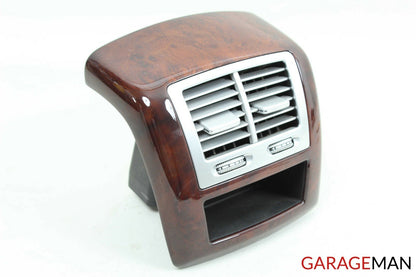 07-13 Mercedes W221 S450 S550 Rear Center Console A/C Air Vent Trim Panel Wood
