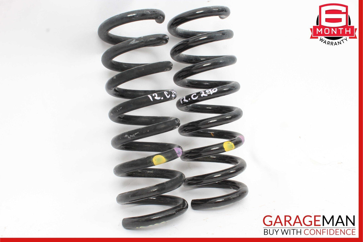 08-14 Mercedes W204 C250 Rear Left & Right Shock Absorber Coil Spring Set OEM