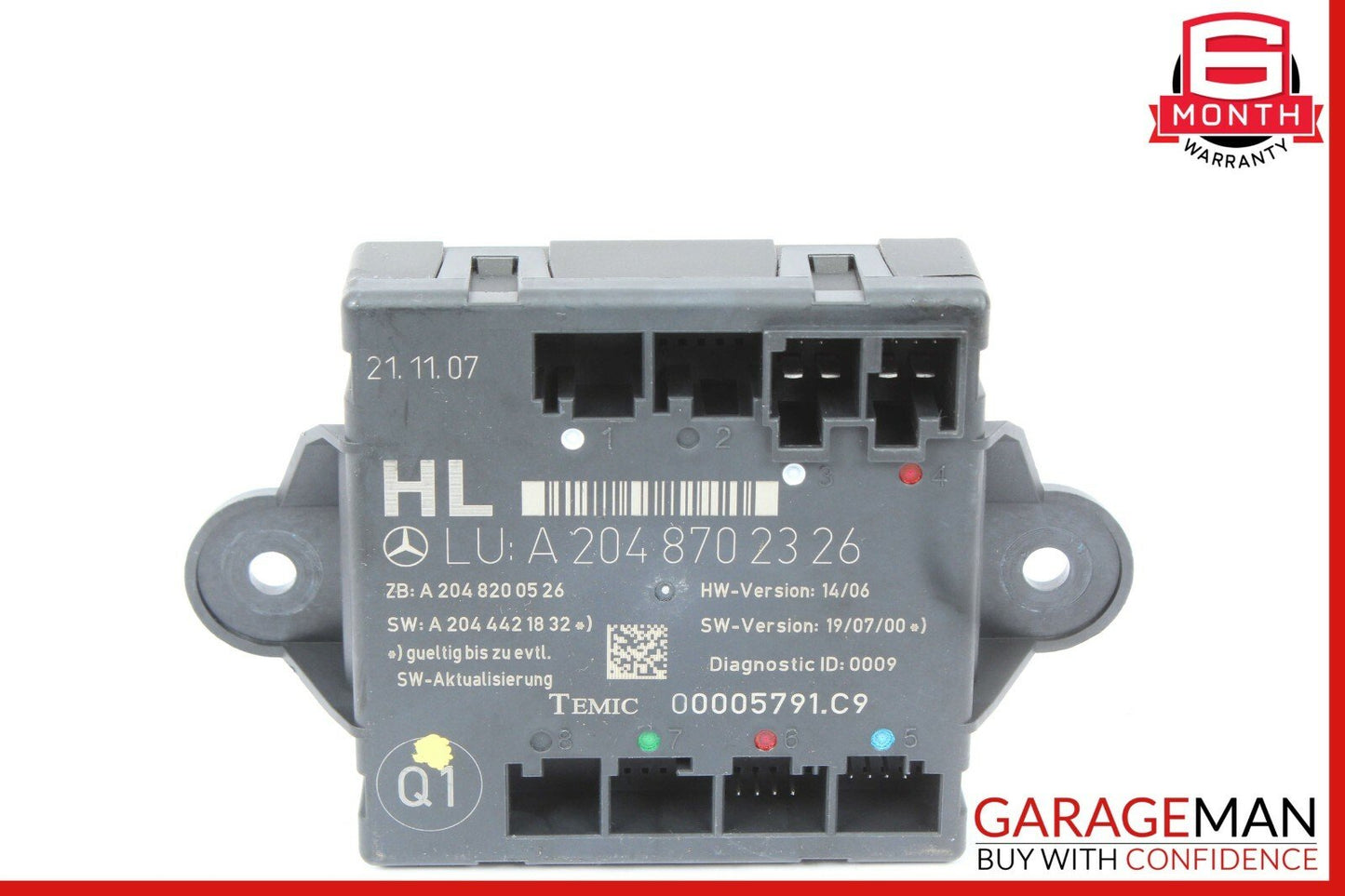 08-14 Mercedes W204 C300 C350 Rear Left Side Door Control Module 2048702326 OEM