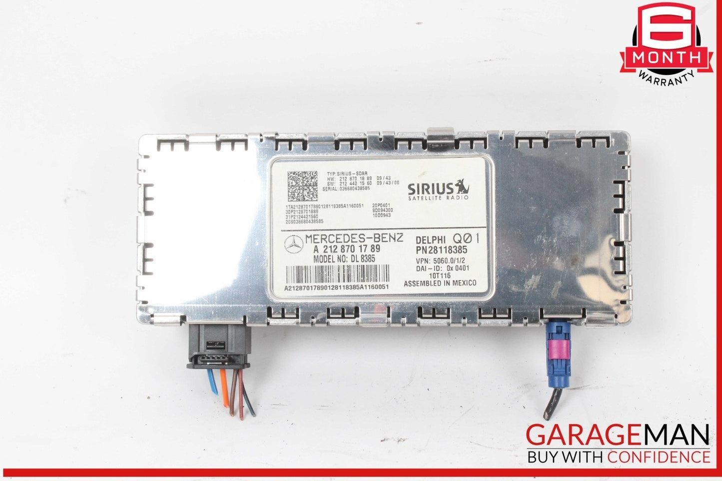 10-17 Mercedes W212 E350 CLS550 Sirius Satellite Radio Receiver Module Unit OEM