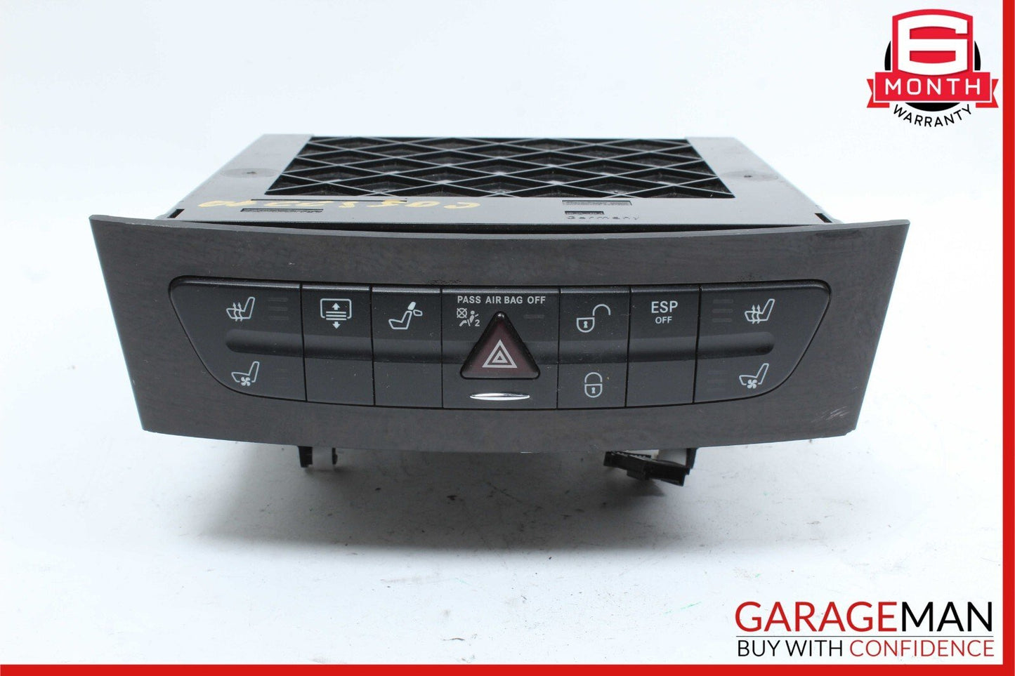 06-09 Mercedes W219 CLS500 Hazard Light Door Lock Switch Panel Control Wood OEM