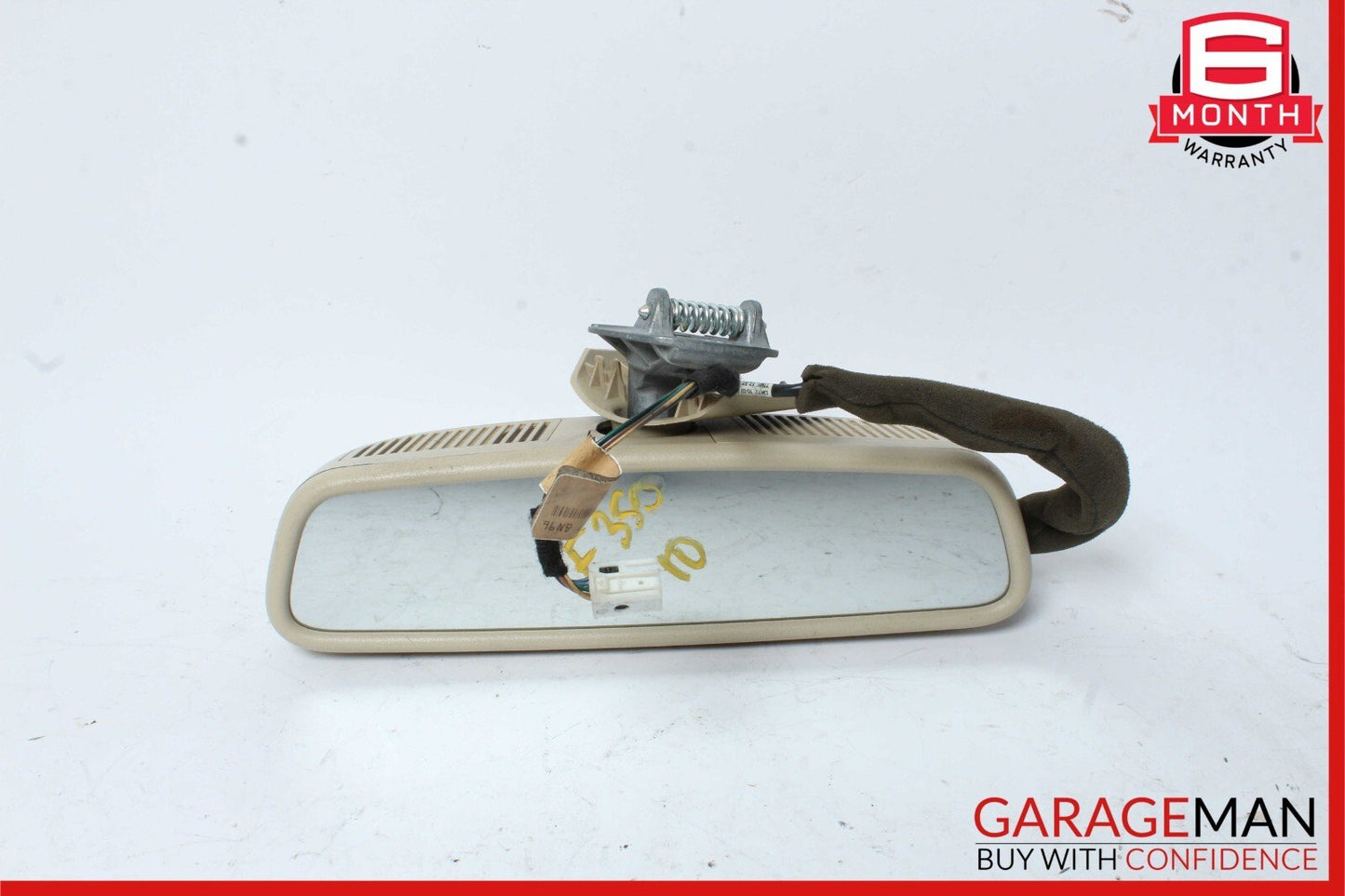 10-16 Mercedes C250 E350 E550 Front Top Upper Rear View Mirror Beige OEM