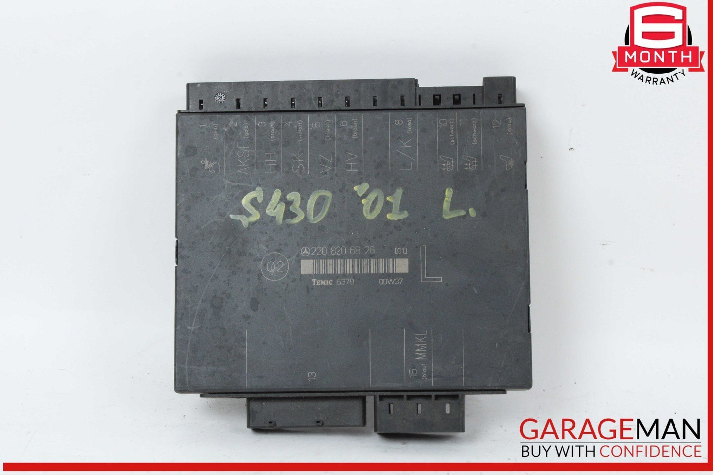 00-06 Mercedes W220 S430 S500 Front Left Side Seat Control Module 2208206826 OEM