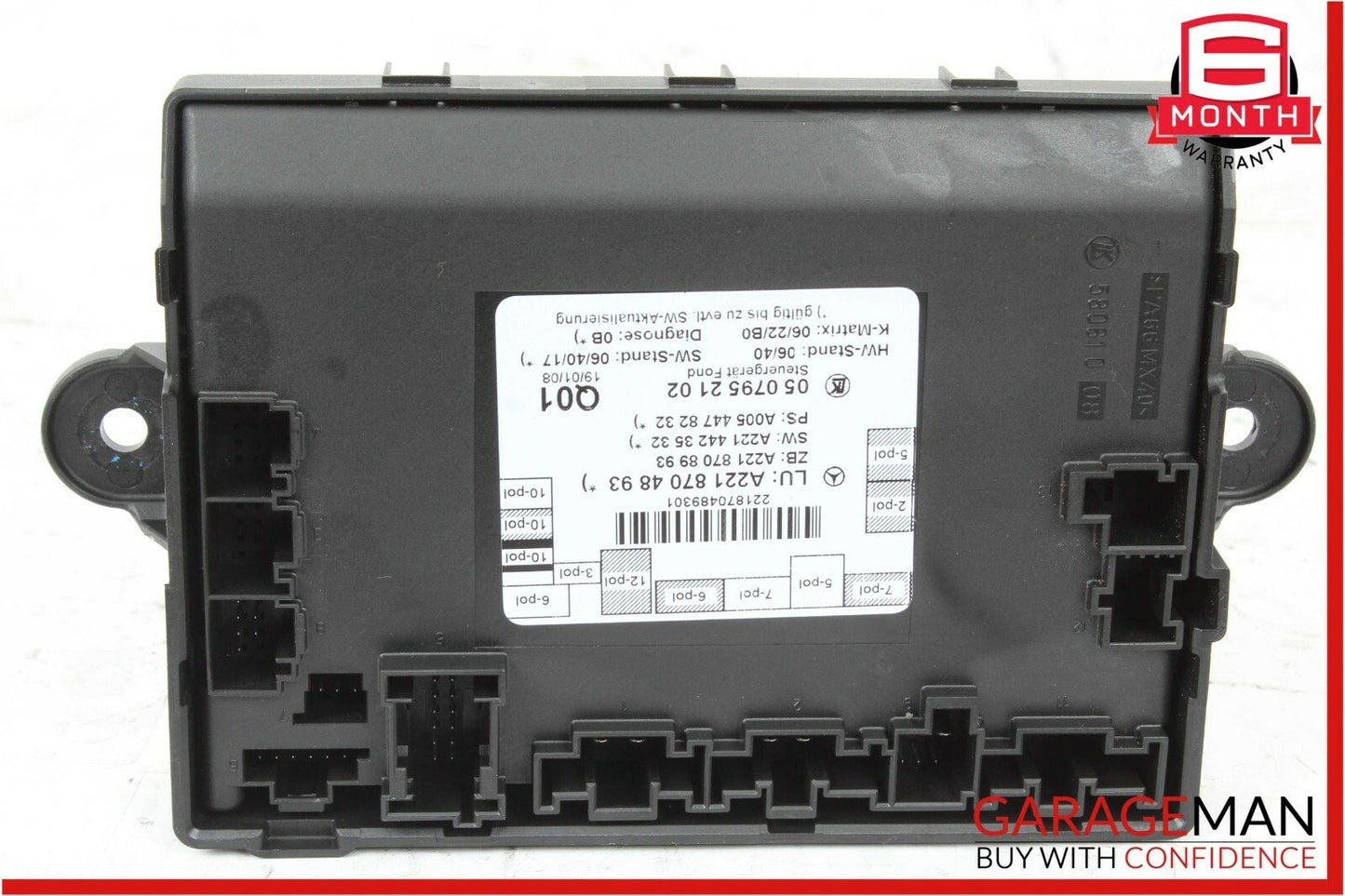 07-13 Mercedes S550 S63 AMG Rear Left / Right Side Door Control Module Unit