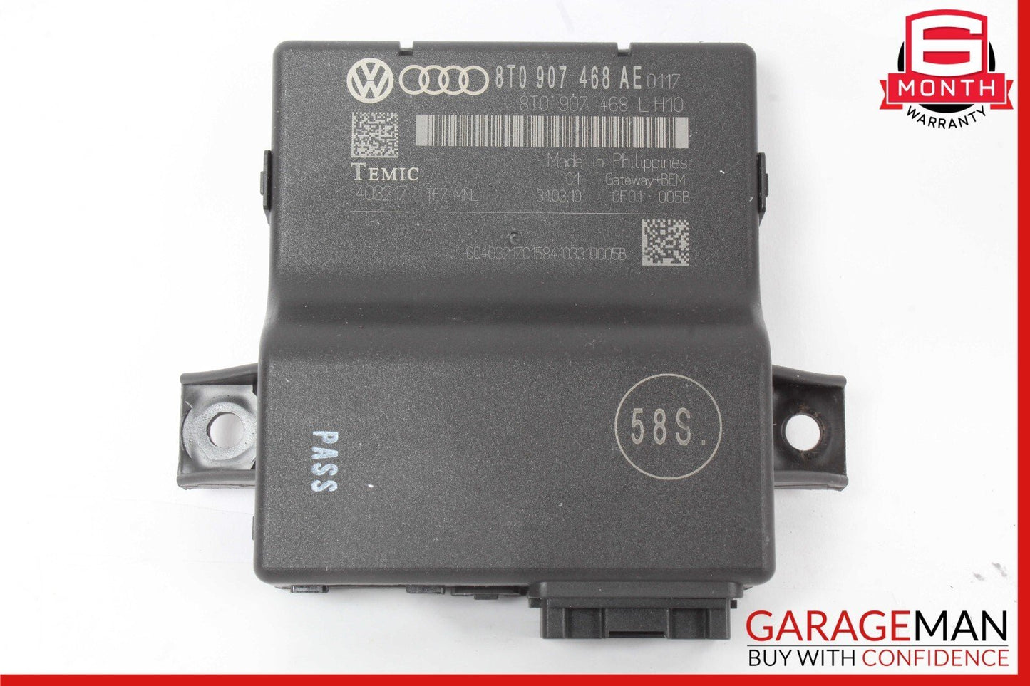 09-12 Audi S5 S4 A4 Network Gateway Control Module 8T0907468AB OEM