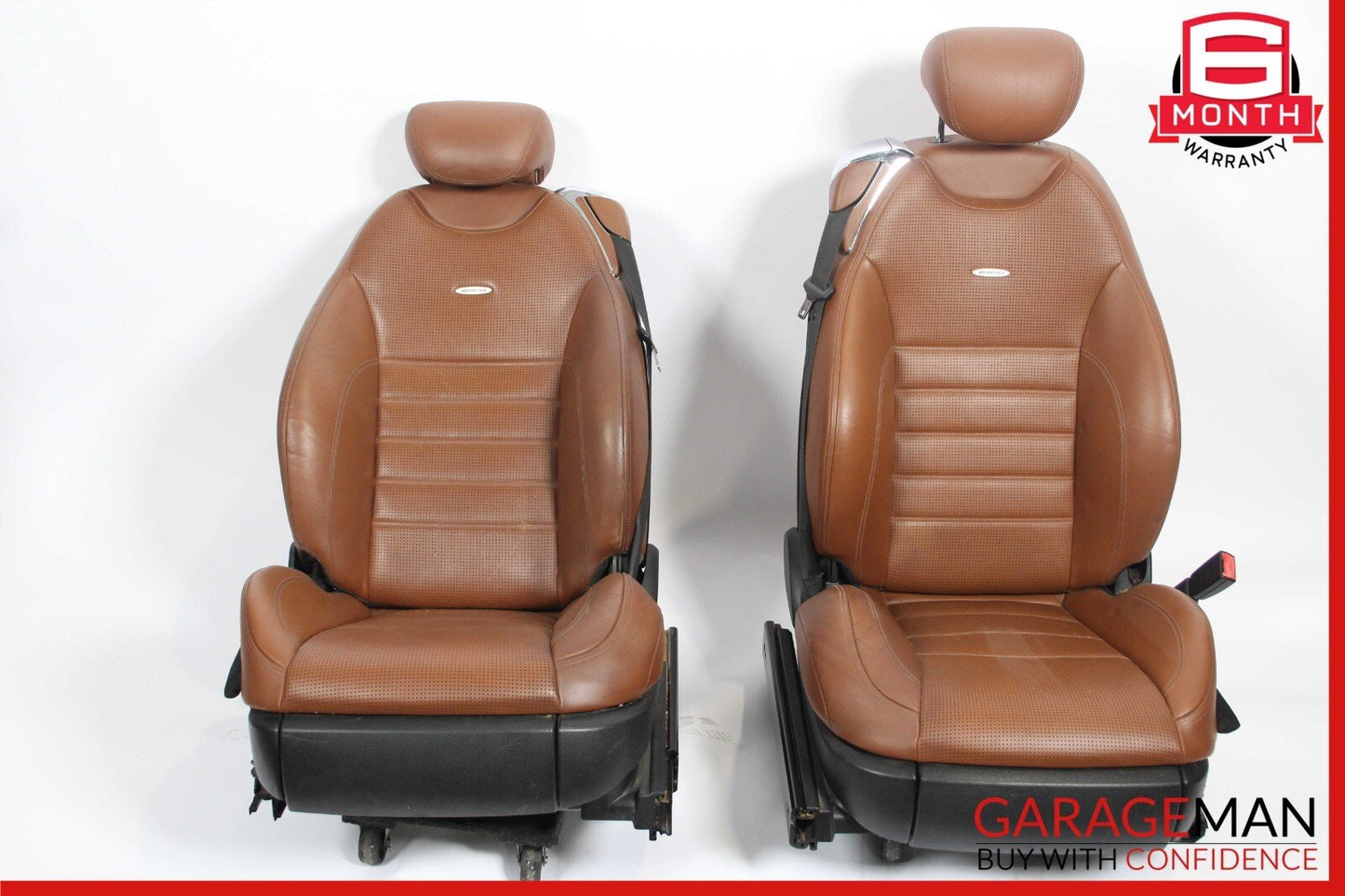 08-14 Mercedes W216 CL63 AMG Complete Front Seat Seats Cushion Assembly Brown
