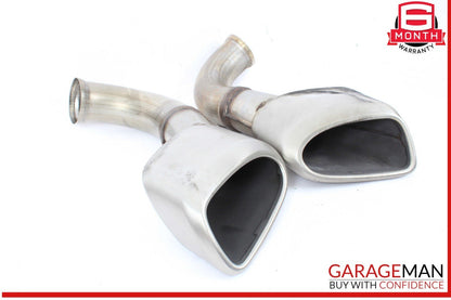 08-10 Porsche Cayenne 957 Rear Left and Right Side Exhaust Tail Pipe Tip OEM