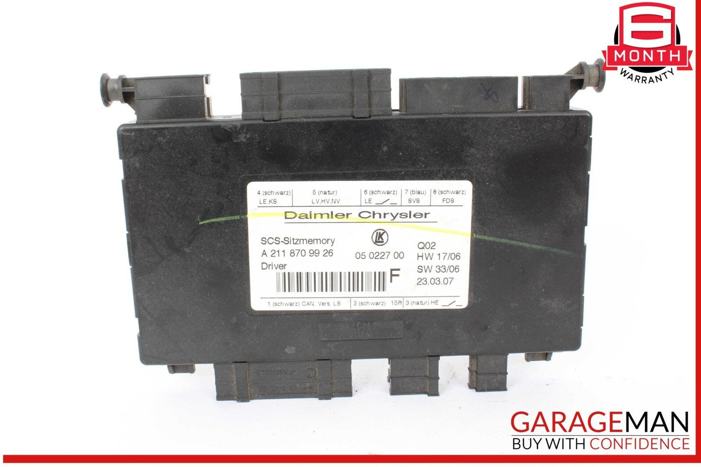 03-12 Mercedes X164 GL450 E350 GL350 SLK350 Left Side Seat Control Module OEM