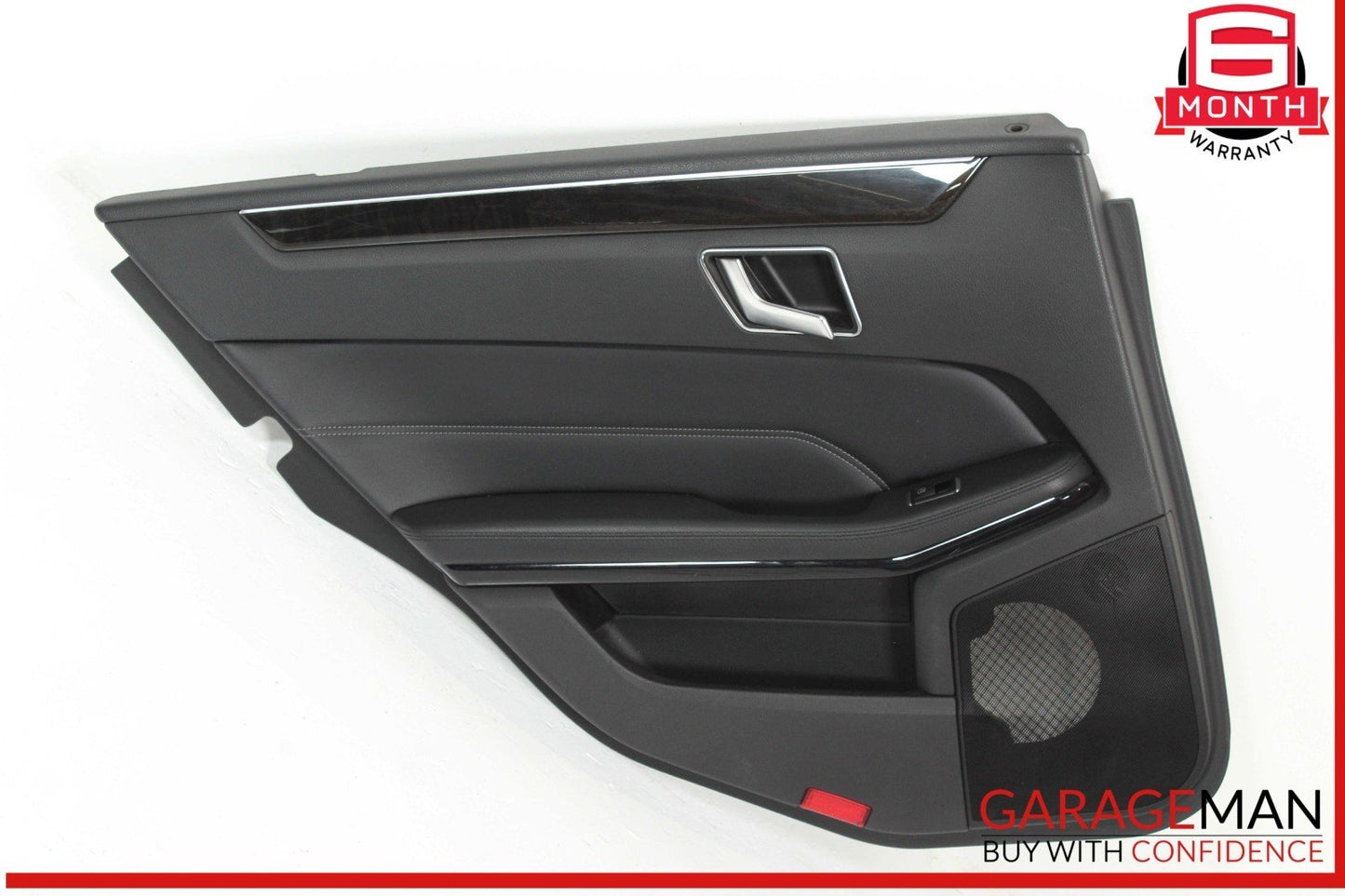 14-16 Mercedes W212 E350 E550 Rear Left Interior Door Panel Leather Black OEM