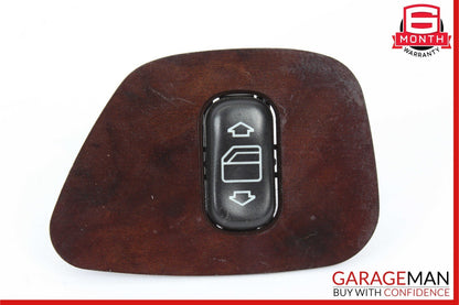 98-02 Mercedes W210 E320 E420 E55 AMG Rear Left Side Window Switch Trim Wood
