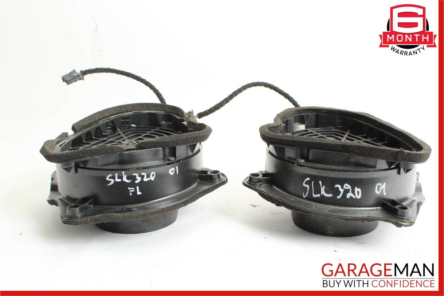 97-04 Mercedes R170 SLK320 Front Right & Left Side Door Sound Speakers Set of 2