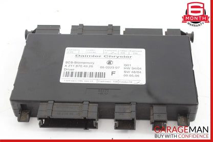 03-12 Mercedes SLK280 E350 CLS550 E320 ML500 Front Left Side Seat Control Module