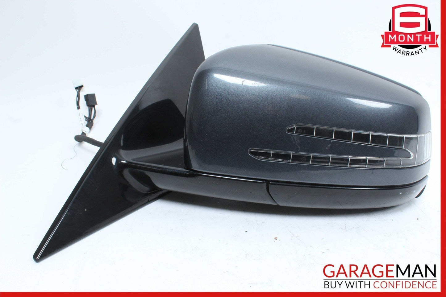 10-17 Mercedes W207 E400 Front Left Side Mirror Door Rear View Cavansite Blue