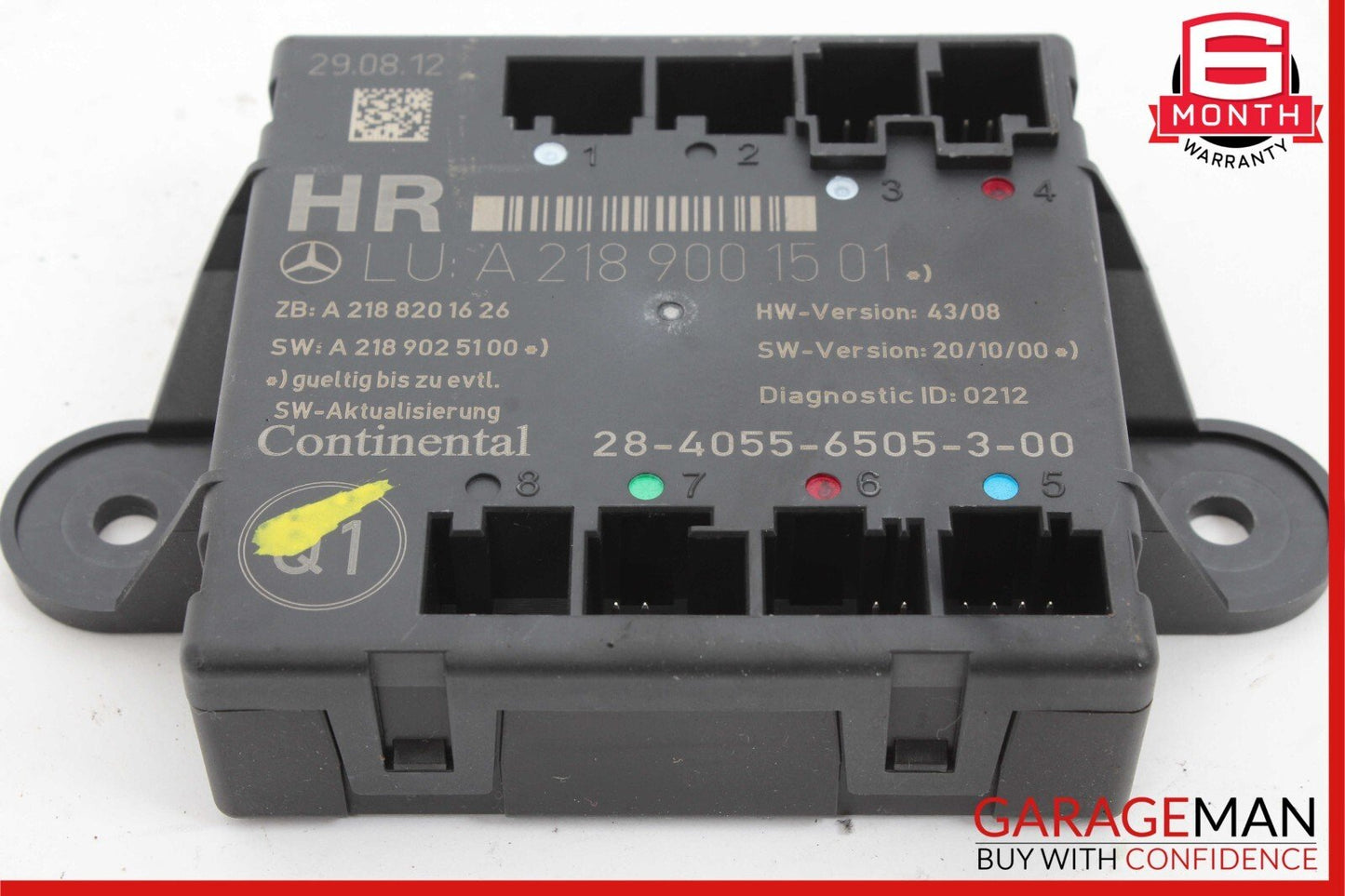 08-14 Mercedes W204 C250 C350 Rear Right Door Control Module Unit 2189001501