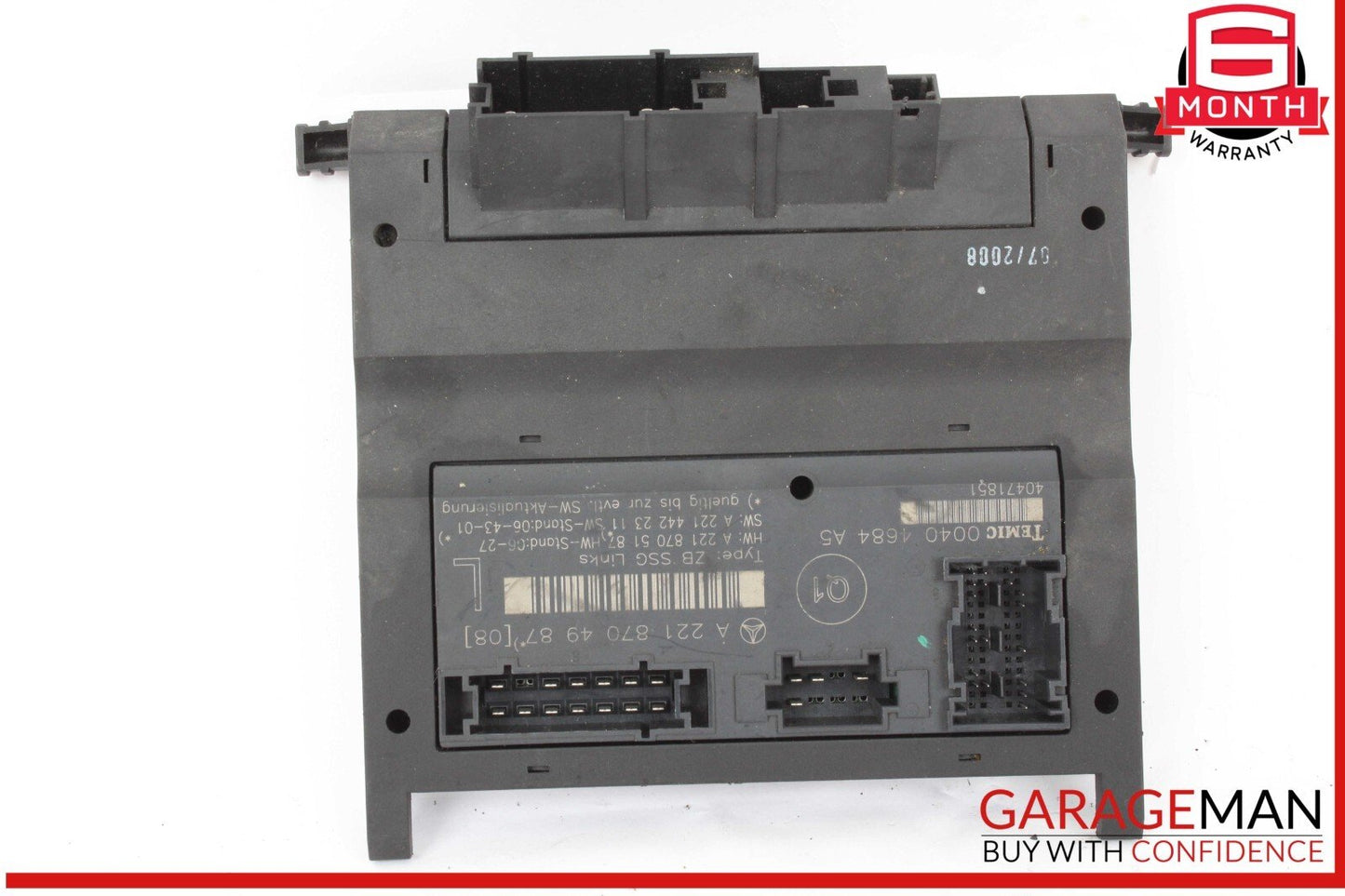 07-13 Mercedes W221 S550 S63 AMG Front Left Driver Side Under Seat Control Unit