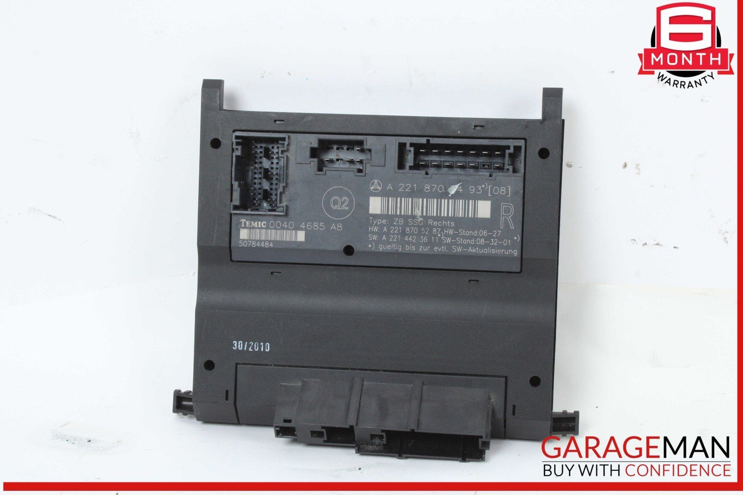 07-13 Mercedes W221 S550 S400 Front Right Under Seat Control Module 2218707493