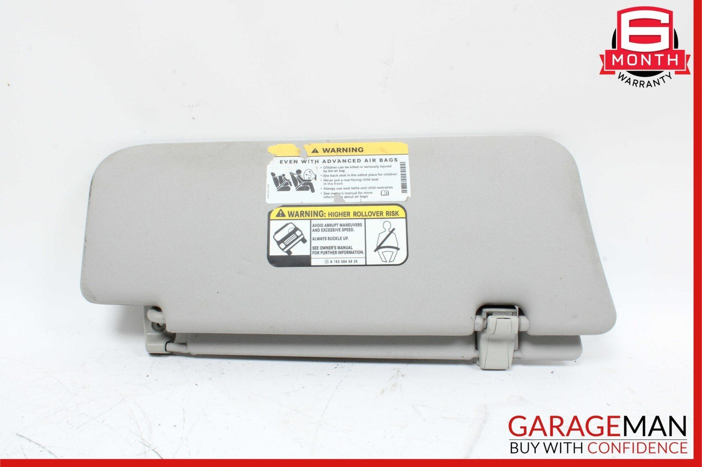06-12 Mercedes X164 GL450 ML350 Front Left Side Sun Visor Sunvisor Gray OEM