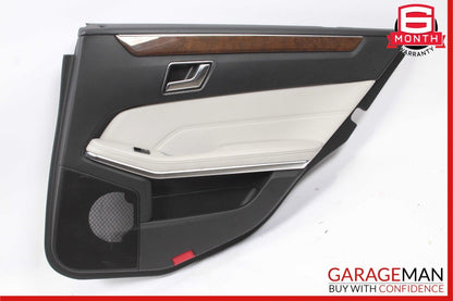 14-16 Mercedes W212 E400 E550 Rear Right Interior Door Panel Leather Grey OEM