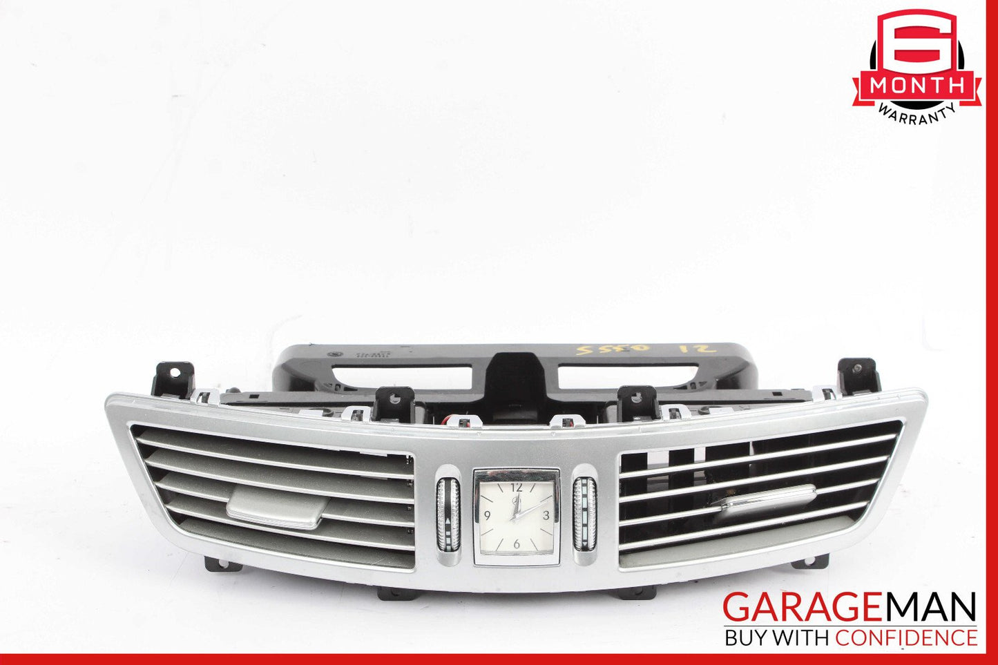 07-13 Mercedes W221 S550 Center Dash A/C Air Vent Trim Clock OEM