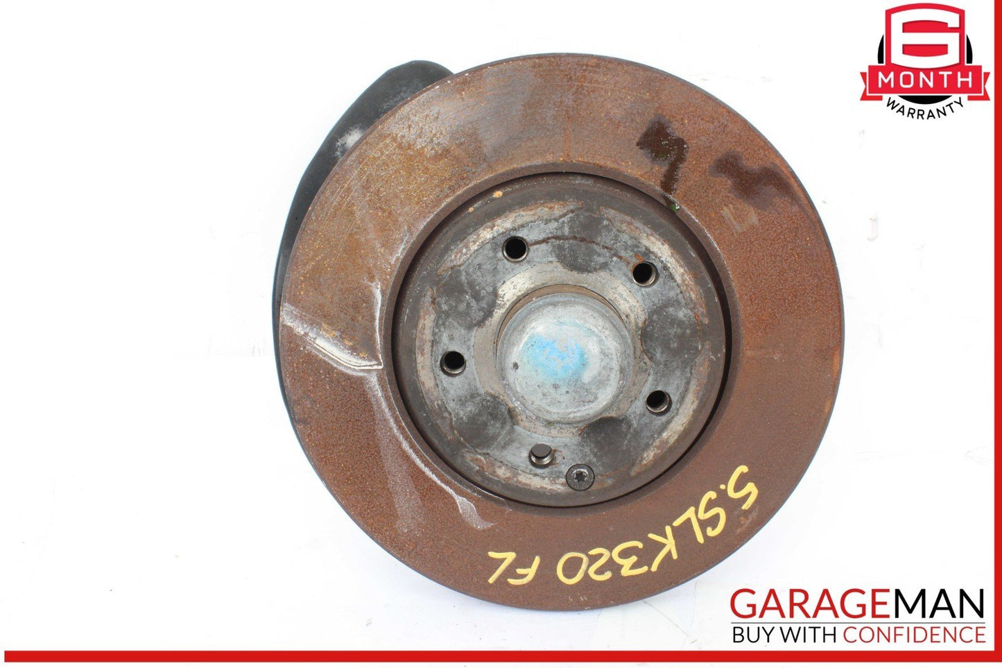 03-09 Mercedes W209 CLK320 Front Left Spindle Knuckle Wheel Hub w/ Rotor Disc