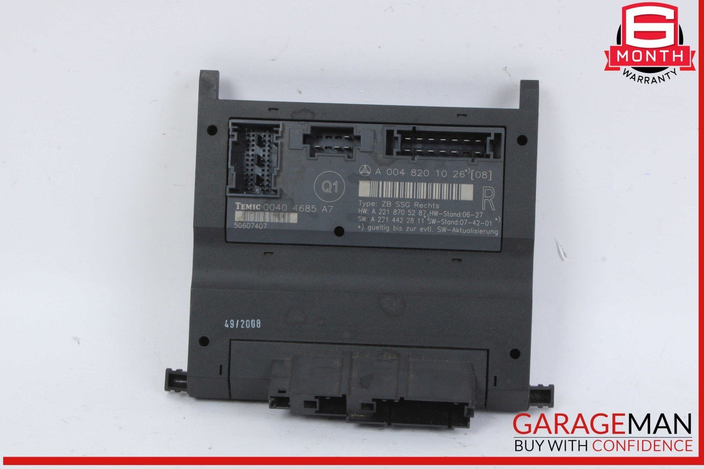 07-13 Mercedes W221 S550 Front Right Side Under Seat Control Module Unit OEM