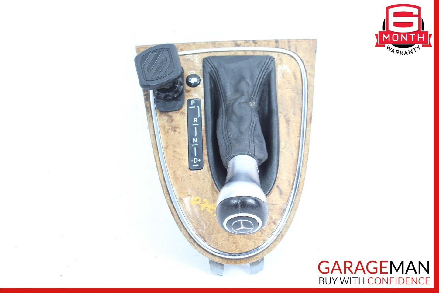 07-09 Mercedes W211 E350 E550 Shift Shifter Knob Boot Cover Bezel Trim Assy Wood