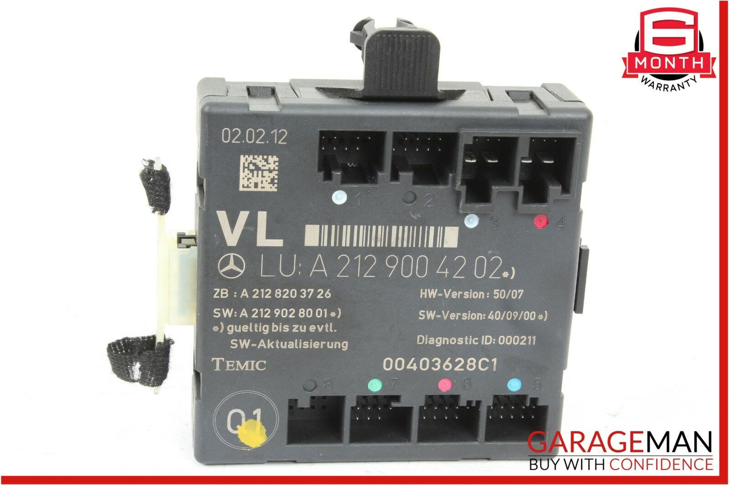 08-15 Mercedes W204 C250 Front Left Driver Side Door Control Module Unit OEM
