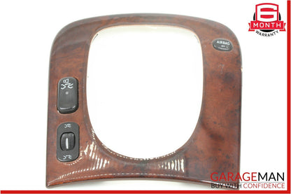 00-06 Mercedes W220 S55 AMG Center Console Shifter Bezel Trim Wood OEM