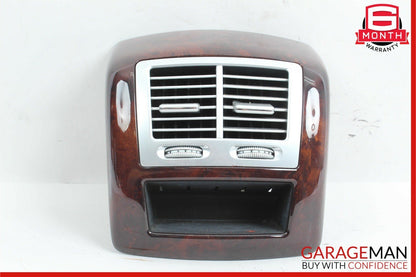 07-13 Mercedes W221 S400 Rear Center Console A/C AC Air Vent Trim Panel Wood OEM