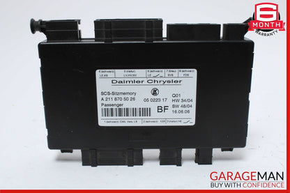 03-12 Mercedes E350 E320 GL450 GL500 CLS550 Front Right Seat Control Module Unit