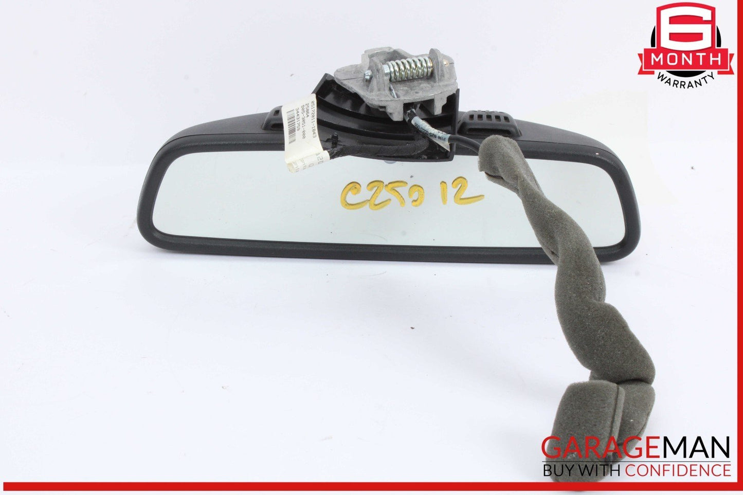 12-17 Mercedes W204 C250 Front Top Upper Interior Rear View Mirror Black OEM