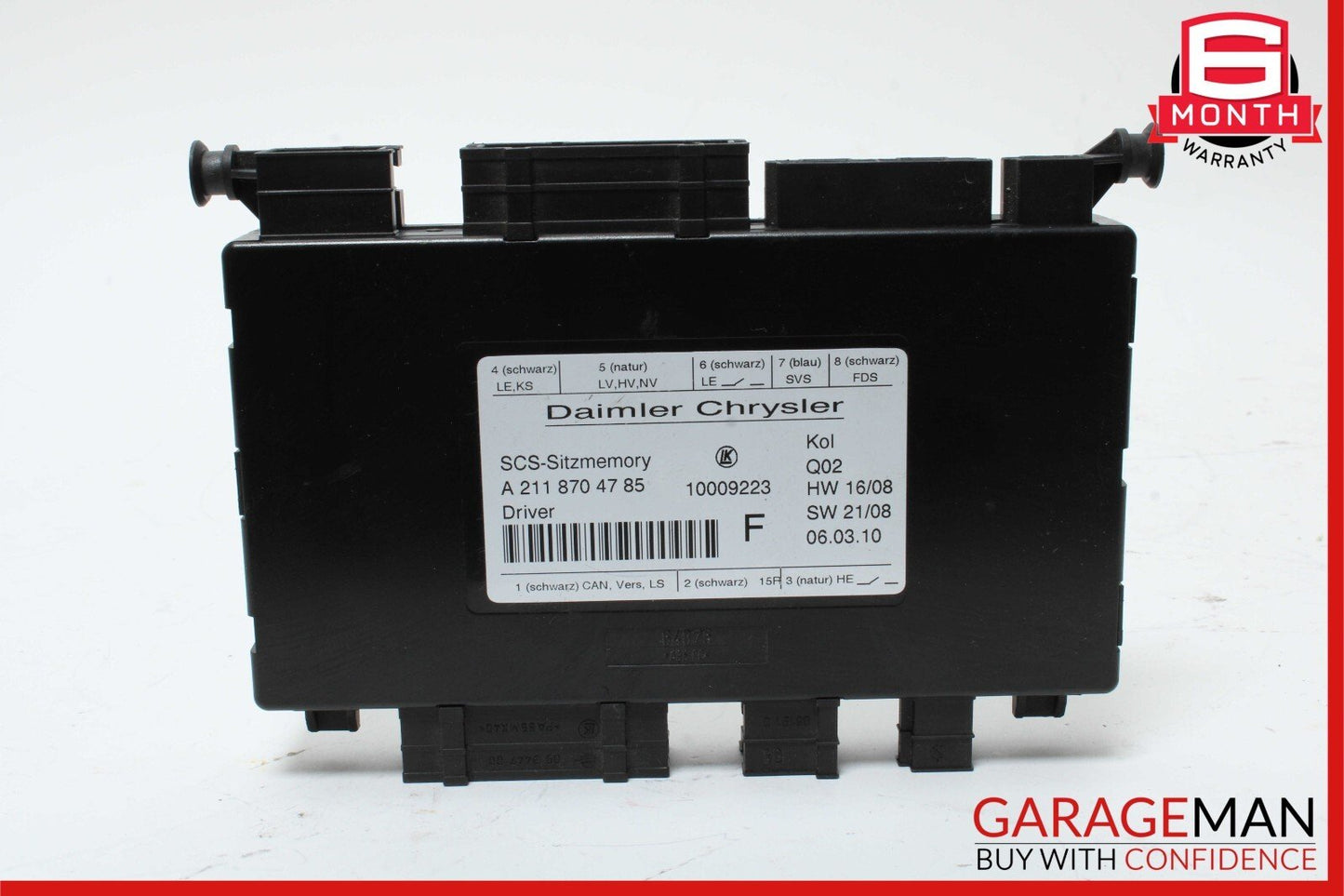 03-12 Mercedes W211 E320 SLK280 GL550 SLK350 Front Left Seat Control Module Unit