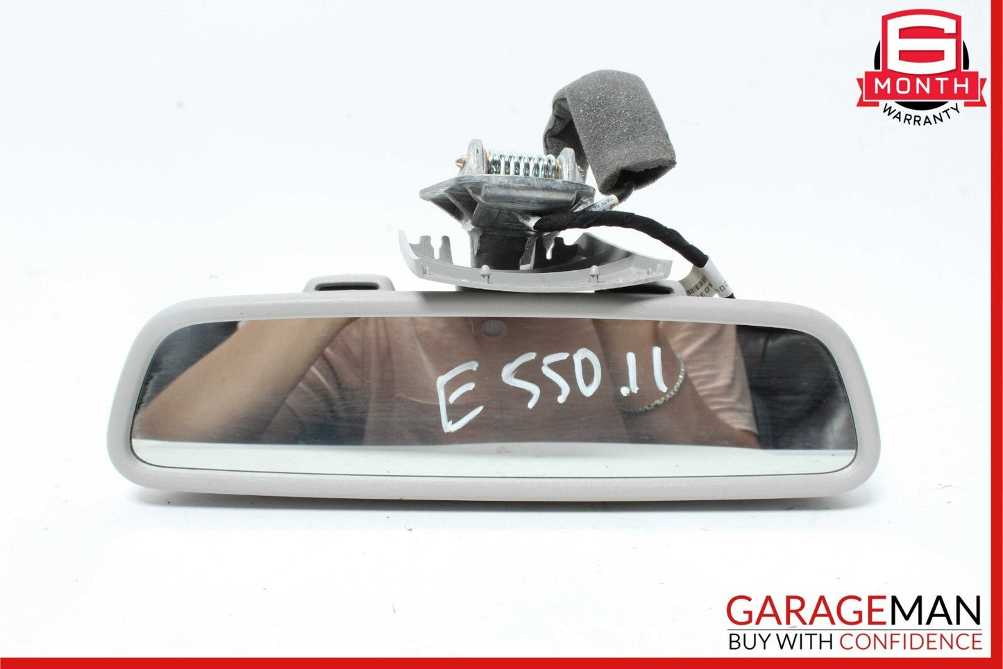 10-13 Mercedes W207 E550 Interior Top Upper Rear View Mirror Assembly Grey OEM