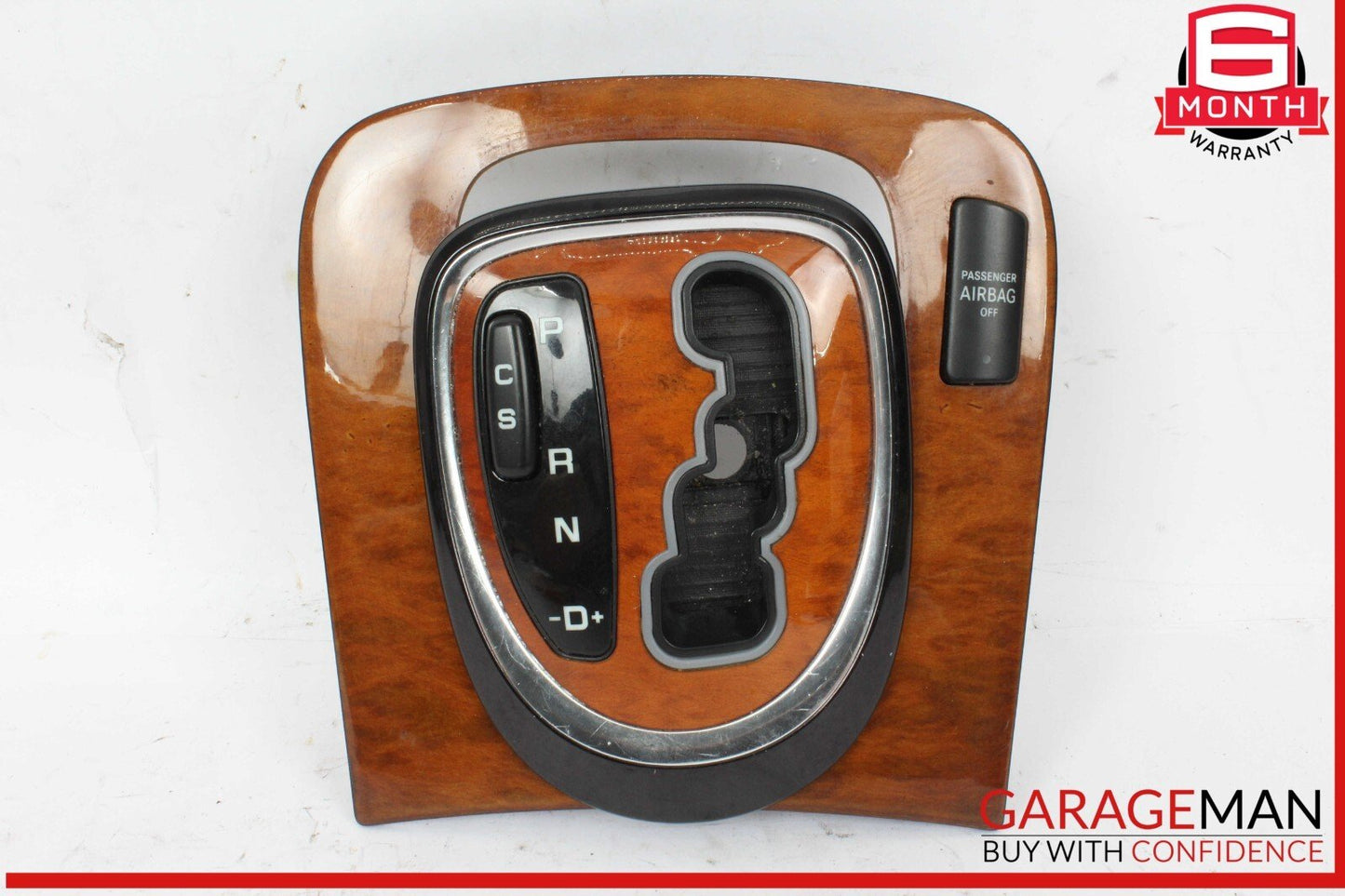 00-06 Mercedes W220 S500 S430 S55 AMG Gear Shifter Bezel Trim Indicator Wood OEM
