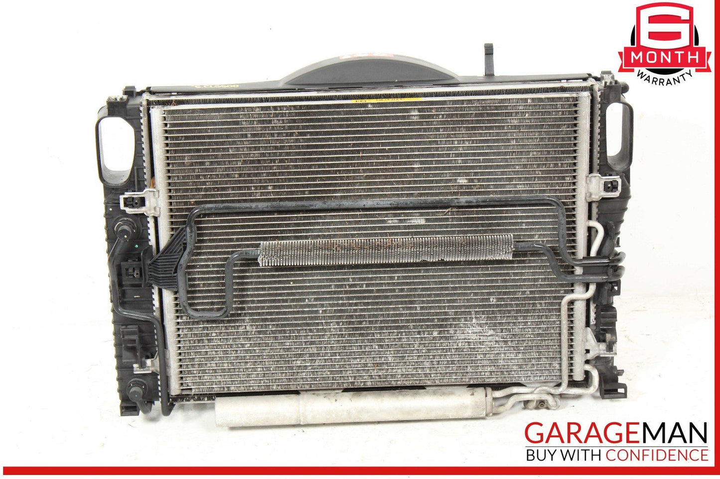 06-09 Mercedes W219 CLS500 Engine Cooling Radiator AC A/C Condenser Fan Assy