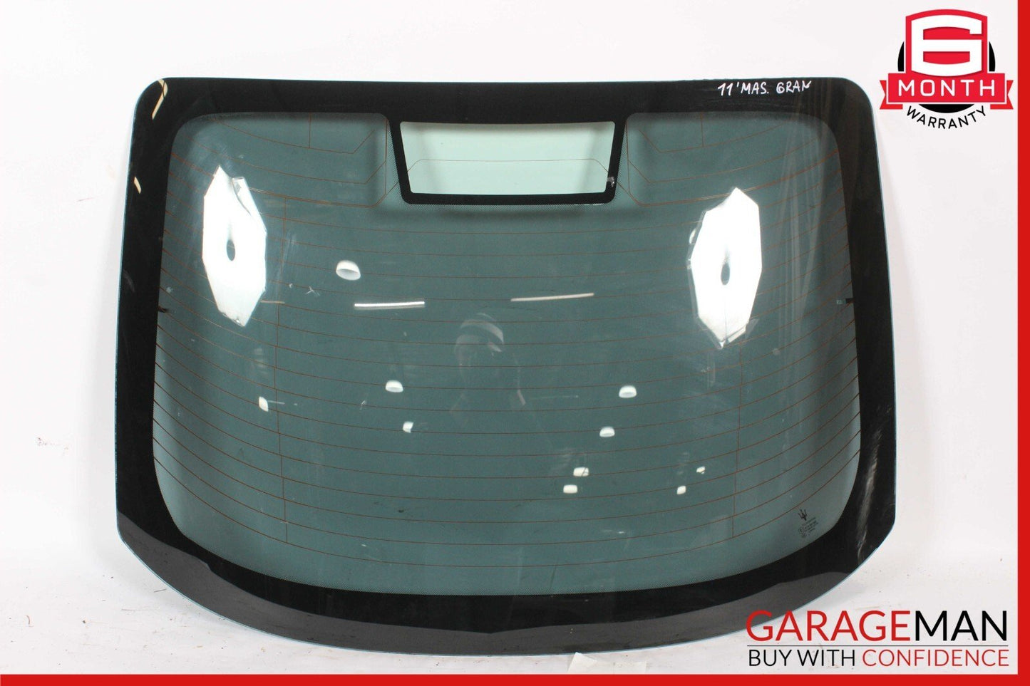 08-18 Maserati GranTurismo M145 Rear Windshield Wind Shield Back Glass Black OEM