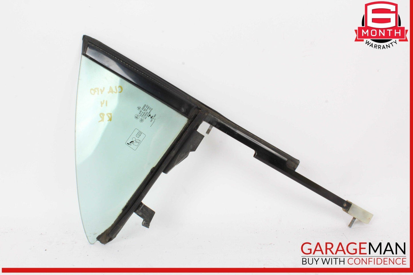 14-19 Mercedes W117 CLA45 AMG Rear Left Driver Side Door Quarter Window Glass