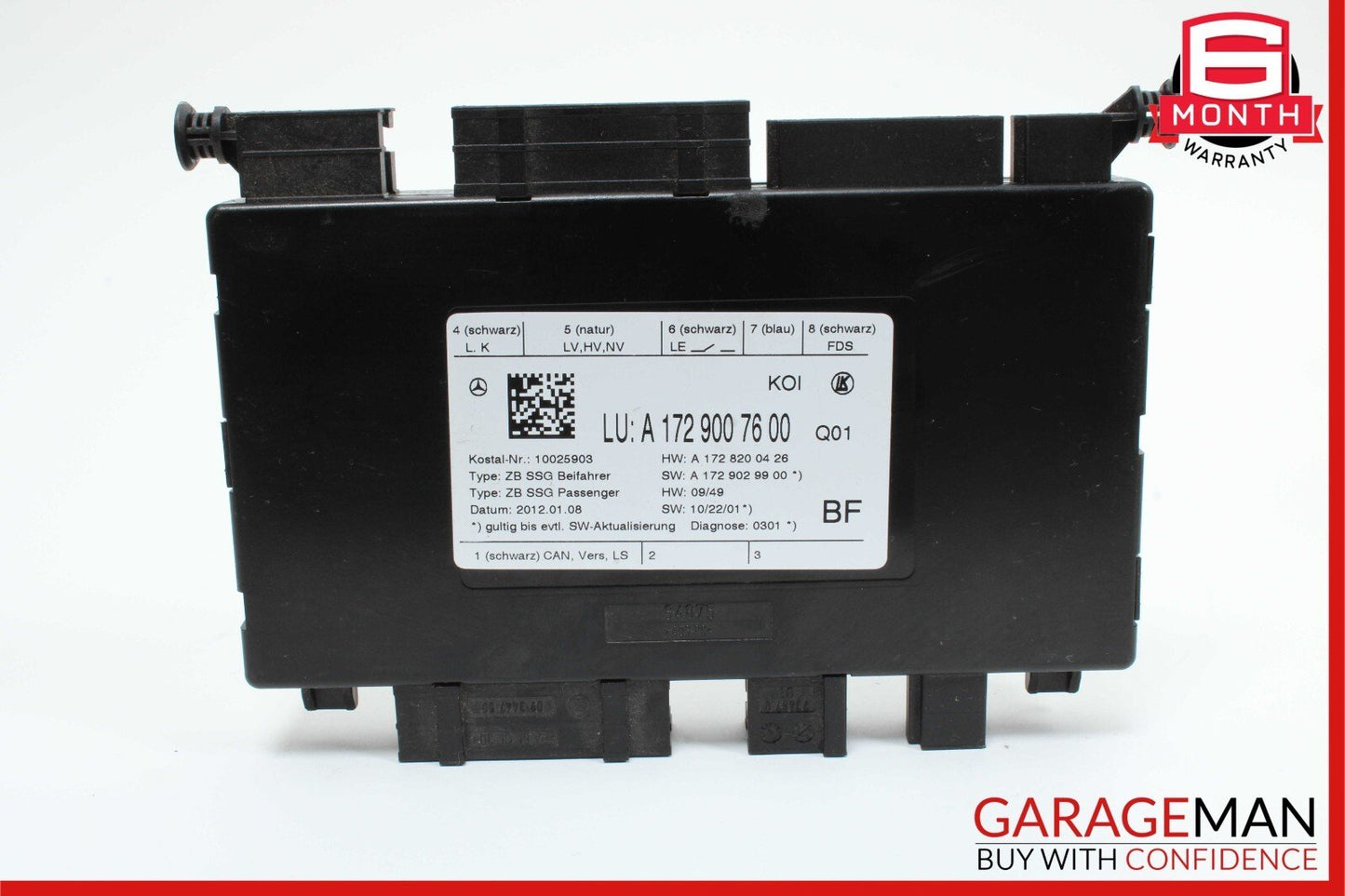 08-20 Mercedes W212 E350 CLS400 Front Right Passenger Seat Control Module Unit