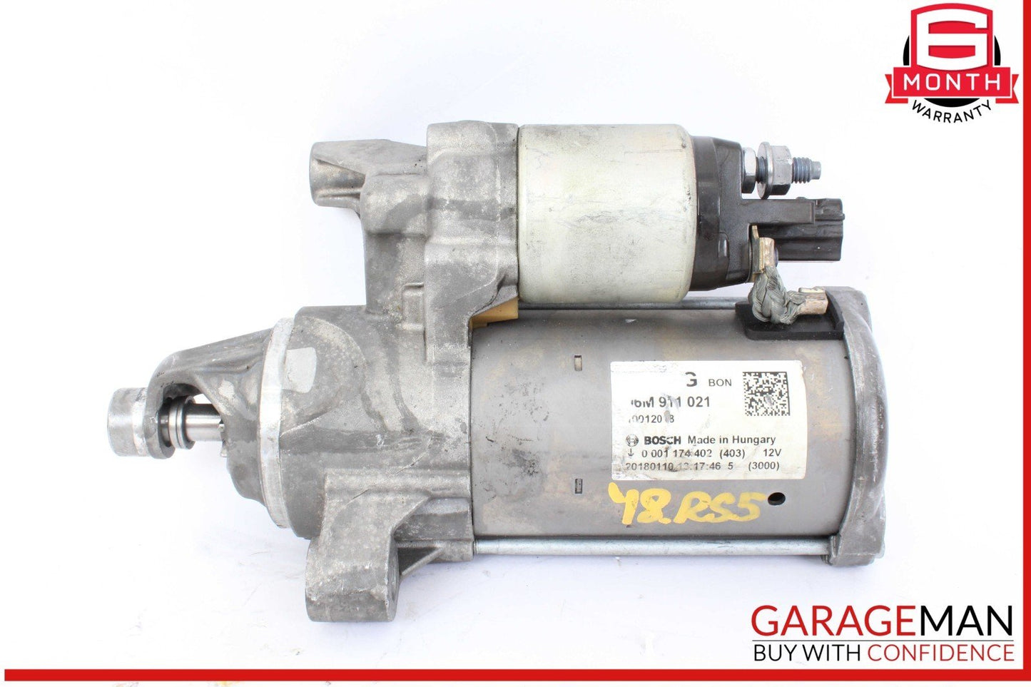 16-23 Audi RS5 A6 A7 3.0L Engine Starter Motor Bosch 0001174402 OEM