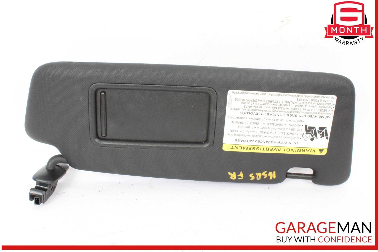14-17 Audi SQ5 Front Right Passenger Side Sun Visor Sunvisor Black 8K0857552 OEM